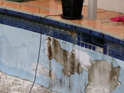 Effects of water behind pool Effects of water behind pool